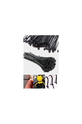Pemsan 76cm X 9,9mm Plastik Cırt Kelepçe Kablo Bağı Siyah