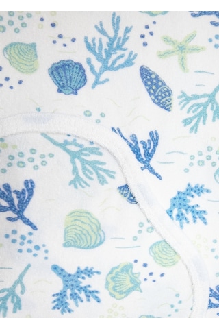 Organik Havlu Kumaş Kapüşonlu Kolsuz Kız Çocuk Tshirt 001