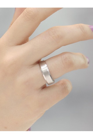 14 Ayar Altın Gümüş Renk Alyans Yüzük