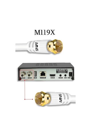 Mn6 M119x 10 Metre Anten Kablosu/hazır Altın Uç F Konnektör-4k/çanak Anten Kablosu-rg6 U6 Anten Kablosu