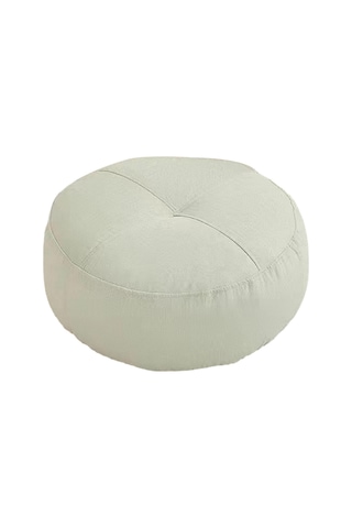 Homyl Yuvarlak Yer Minderi Dekoratif Meditasyon Oturma Beyaz