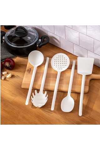 Emsan Fiesta 5 Parça Servis Seti Beyaz