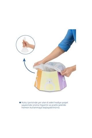 Babyjem Karton Seyahat Lazımlığı Desenli Beyaz