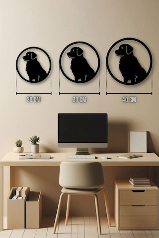 Ahşap Tablo Dekoratif Duvar Süsü Ev Ve Ofis İçin Çoban Köpeği Temalı