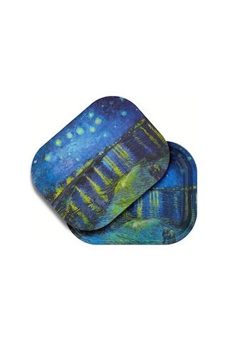 Willowhaven Pembe Manyetik Kapaklı 7x5.5 İnç Portatif Metal Rulo Tepsi - Dayanıklı Pvc Taşıma Organizer