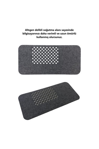 Çalışma Masası Düzenleyici Keçe Bilgisayar Mouse Pedi Masa Üstü Düzenleyici Mat 70x32 Cm K. Gri