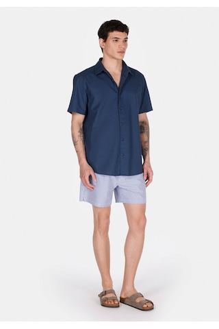 Colin's Colins Slim Fit Çizgili Erkek Lacivert Deniz Şortu Cl1072291 Q1.v1 Nav Lacivert