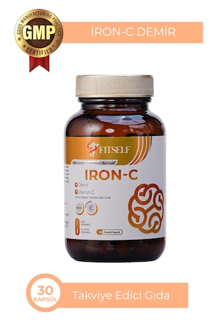 Fitself Iron-c Demir Ve Vitamin C 30 Enterik Kapsül Demir Ve C Vitamini İçeren Takviye Edici Gıda Fitself Iron-c Demir Ve Vitamin C 30 Enterik Kapsül Demir Ve C Vitamini İçeren Takviye Edici Gıda