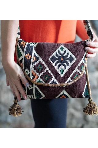 Bk Gift El Yapımı Otantik Türk Kilim Omuz Çantası -2, Günlük, Kitap, Tablet, Plaj Ve Seyahat Çantası Kobitmeyencom35837 Bk Gift