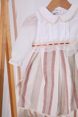 Bayramlık Düğünlük Tül Kol Detaylı Kız Bebek Çocuk Elbise 13904 001