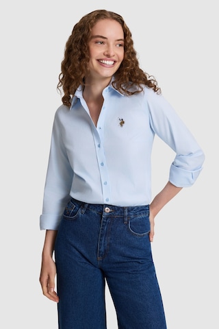 U.S. Polo Assn. Kadın Açık Mavi Uzun Kollu Basic Gömlek 50320186 Vr003 Acık Mavı