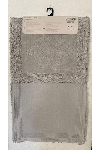 Pamuk Makarna Tufting 2'li Klozet Takımı , Banyo Seti , Damask, V