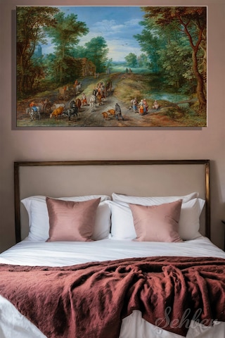 Kanvas Tablo Yatay Tekli Ev Kafe Ofis Jan Brueghel The Elder Gezgibli Orman Manzarası Tablosu 2956
