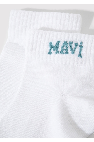 Mavi - Beyaz Patik Çorap 1912785-20843 Beyaz