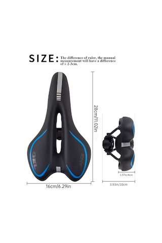 Sarissa Jel Rahat Yumuşak Konforlu Geniş Bisiklet Selesi Bisiklet Koltuğu Koltuk Mavi Jelli Sele