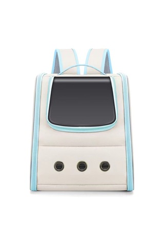 Hangfox Sıcak Kanvas Outdoor Kedi Çantası - Su Geçirmez, 15l Büyük Kapasite, Çift Askılı Ve Elden Taşınabilir, Sevimli Desenli 5026 Bej-mavi