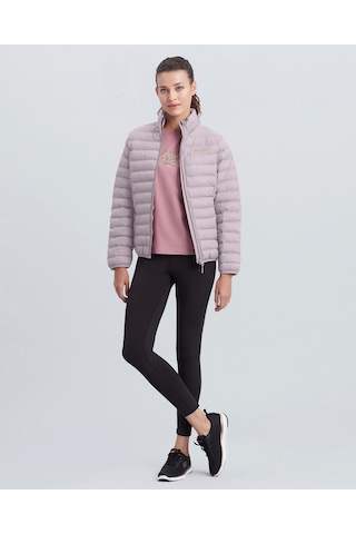 Skechers W Turtle Neck Essential Jacket Kadın Foggy Lilac Mont S212273-506 Lila