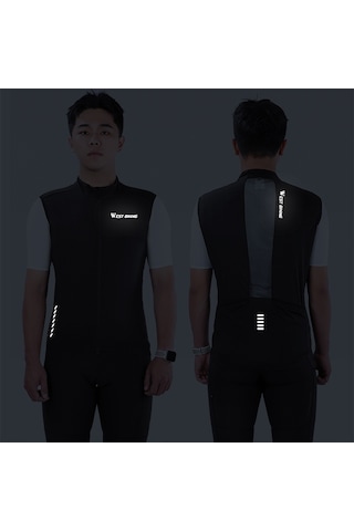 West Bıkıng Yp0206171 Unisex Bisiklet Fermuarlı Yelek Rüzgar Geçirmez 001 Yeşil