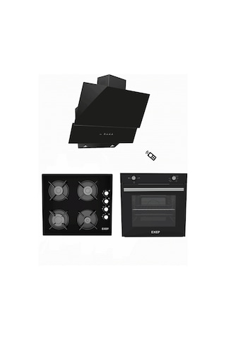 Exep Smart EF-200 - EO-320 - ED-402 Siyah Ankastre Set