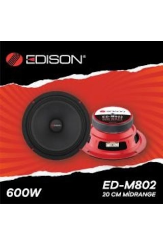 EDİSON ED-M802 20 CM MİDRANGE 600 WATT OTO HOPARLÖR