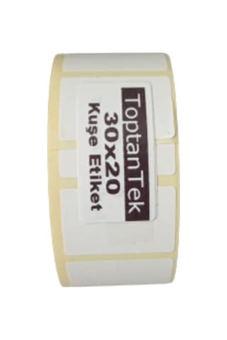 30X20 KUŞE ETİKET 1. RULO 1000 ADET (TAM METRAJ) TERMAL TRANSFER