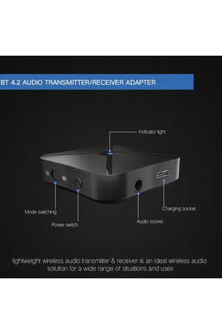 Lemestar Kn319 Kablosuz Bluetooth Alıcı Ve Verici: 3.5mm Bağlantı, Şarj Edilebilir Pil, Taşınabilir Tasarım İle Müzik Keyfi