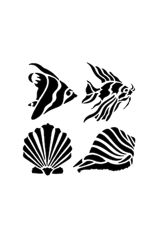 E-46 Artebella Stencil 10X10 Cm