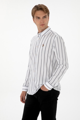 U.s. Polo Assn. Erkek Lacivert Gömlek Desenli 50308318-vr033 Lacivert