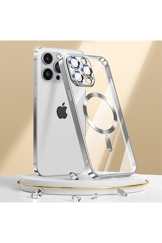 İphone 15 Pro Max Kılıf Kamera Lens Hoparlör Koruma Magsafe Şarj