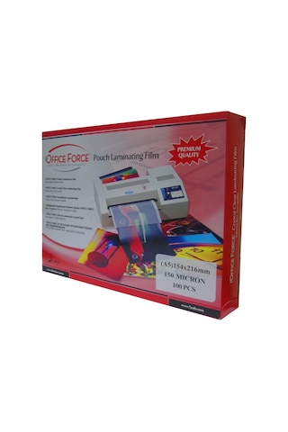 Office Force 150 Mic.A5 154X216 Parlak Laminasyon Filmi 100’Lü