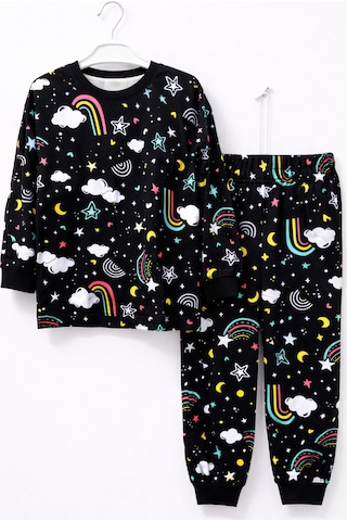 Gece Temalı Erkek Çocuk Pijama Takımı