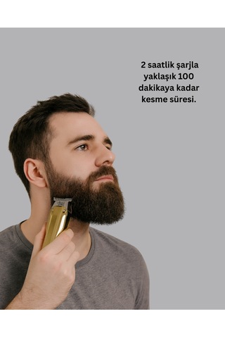 Usb Şarjlı Saç Sakal Kesme Makinesi Hassas Detay Kesim İçin -