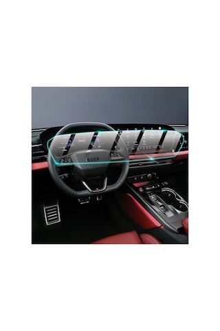 Audi 2025 A6 Q6 - A5 / S5 11.9" Gösterge 14.5" Navi Tek Parça 9h Ipg Proactive Ekran Koruma