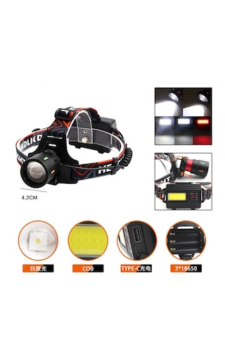 Or-t203 Gold Orion Usb-c Şarjlı Led Kafa Lambası Siyah