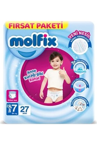Molfix Külot Bebek Bezi Beden:7 19+kg Xx Large  Avantaj Fırsat 108 Adet 4'lü