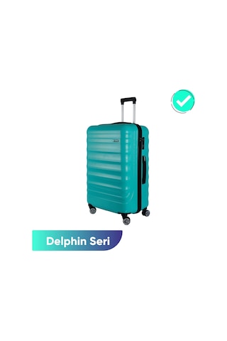 Vegmann Delphin Su Yeşili Büyük Boy Valiz Su Yeşili