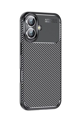 Apple, Uyumlu iPhone 16 Kılıf Zore Negro Silikon Kapak Siyah