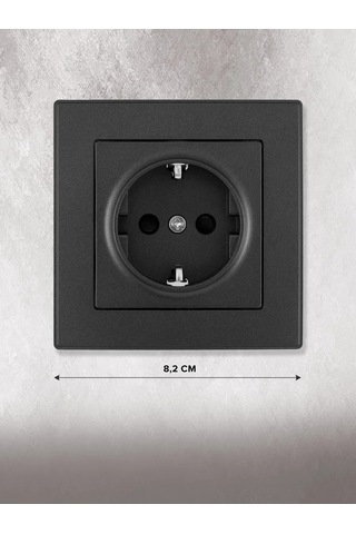 Arte Milano Tekli Siyah Topraklamalı Ve Güvenlik Kapağı İle İç Mekan Prizi 343354670 Set06-1-40-1 Black