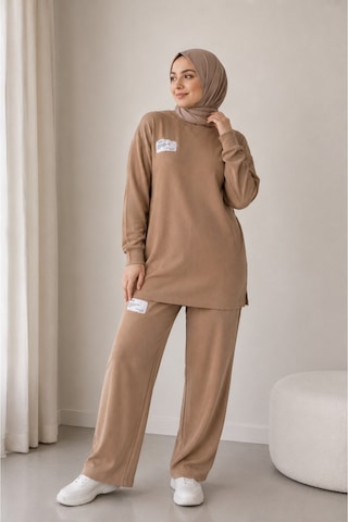 Öners Fitilli Armalı Detaylı Oversize Kaşkorse Basic Alt-üst Takım Çok Renkli Çok Renkli