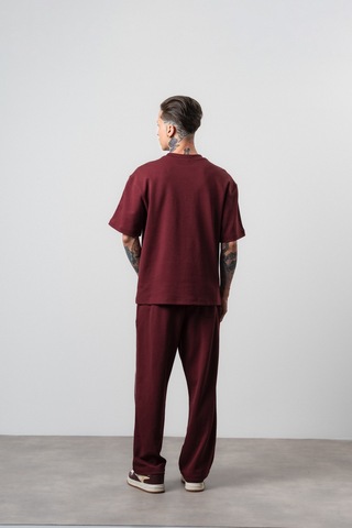 Respire Erkek 07 Şerit Detaylı Regular Fit Eşofman Takımı Bordo