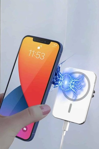 Araç Uyumlu Kablosuz 15w Taşınabilir Şarj Aleti Çift Kablo Çok Renkli