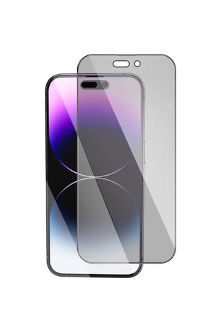 Apple iPhone 15 Uyumlu Privacy Hayalet Ekran Koruyucu Tam Kaplayan 5d Yandan Görünmez