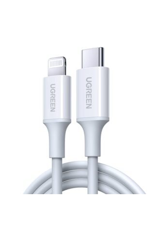 Ugreen 10493 Type-C To Lightning 3A Pd Mfi Hızlı Şarj Kablosu Beyaz 1 M
