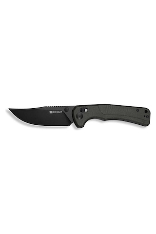 Sencut Slybolt Dark Green Canvas Micarta Handle Black 9cr18mov Blade Kamp Çakı Yeşil