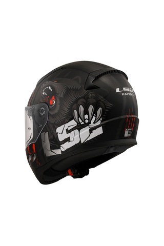 Ls2 Rapid 2 Clawn Kask Mat Siyah - Kırmızı