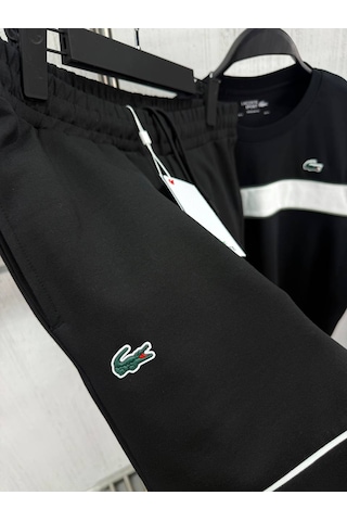 Lacoste Yazlık Erkek 2"li Takım Şort T-shirt Siyah