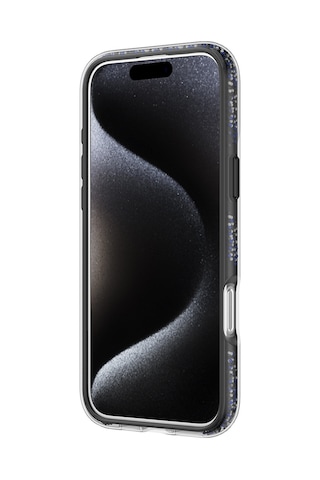 Apple iPhone 16 Pro Max Kılıf Magsafe Uyumlu Raptic Airjoy Serisi Boncuk Tasarımlı Şeffaf Kapak Siyah-gri