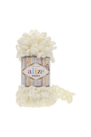 Alize Puffy El Örgü İpi (5 Li Paket) - 62-Açık Krem Alize Puffy El Örgü İpi (5 Li Paket) - 62-Açık Krem
