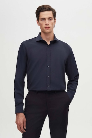 D'S Damat Ds Damat Slim Fit Lacivert Italyan Yaka Dar Kesim Klasik Kravatlık Uzun Kollu Kolay Ütülenebilir Ne 2HF02ORT4185 Lacivert