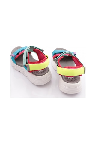 Dgn Ss0001-0178 Kadin Cirtli Sandalet Yeşil Mavi